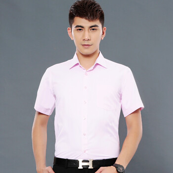 正品新款衬衫男短袖韩版时尚修身白衬衫 商务