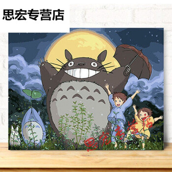 创新 208新品数字油彩画diy填色数字油画 客厅卡通动漫儿童手工绘装饰
