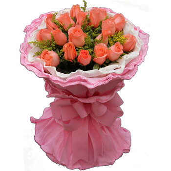 19朵粉玫瑰花束武汉同城鲜花北京广州重庆鲜
