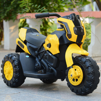 儿童电动摩托车宝宝三轮车可坐1-3-4-5岁小孩充电瓶玩具童车遥控 白