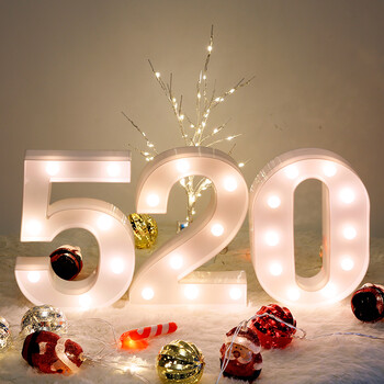 电狐ins同款 数字英文灯 字母灯 生日婚庆道具 求婚道具 diy灯求婚