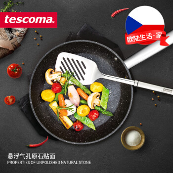 tescoma 捷克 进口石面不粘煎锅不粘锅平底煎锅牛扒煎锅电磁炉通用