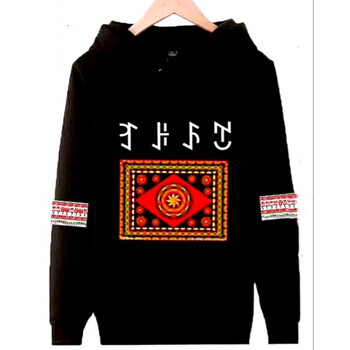 幂范西凉山彝族服装男女个性时尚潮流卫衣少数民族套头连帽外套时尚