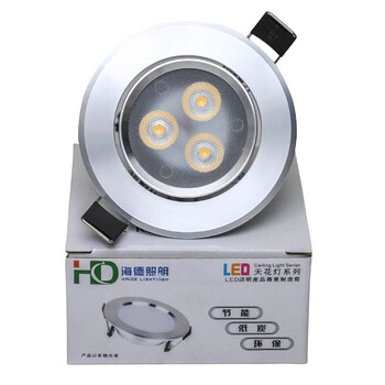 HD LED射灯 可调角度牛眼天花射灯 3W 暖白光