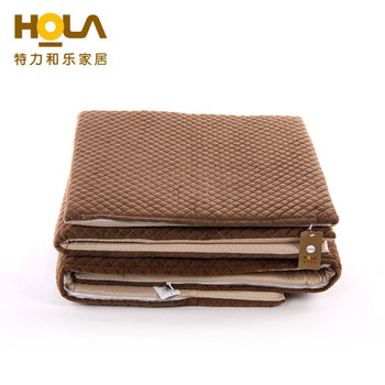 HOLA特力和乐 春秋款短毛绒四季沙发坐垫 欧式布艺原特力屋 咖啡 53*165*4