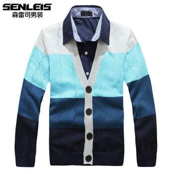 森雷司2014<em>年青</em>少年针织衫韩版<em>男士毛衣</em>开衫