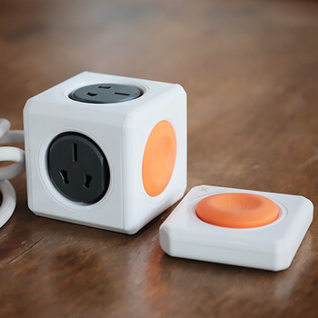 PowerCube Remote 全新三代无线遥控魔方插座-橙色1.5M带遥控器