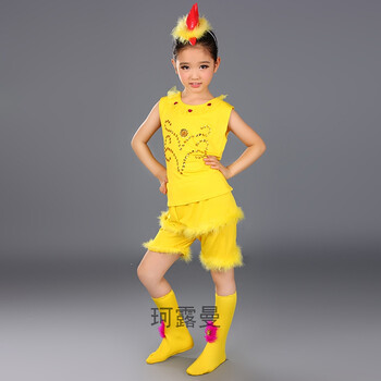 六一新款中性幼儿小老鼠恐龙鸡熊青蛙猫演出服儿童动物表演服纱裙