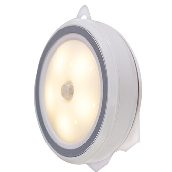 松下（Panasonic）HHLT0210 LED 便携随手贴 红外线感应 小夜灯 暖白色 银色装饰环 0.5W