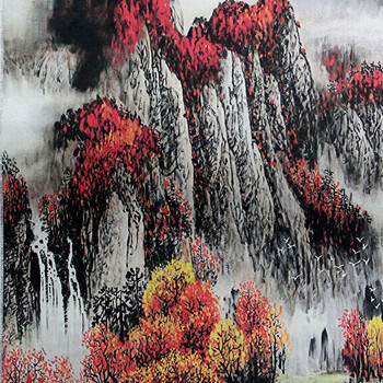 
                                        创意吧吧 原创名家水墨国画风景山水画 可收藏装饰 斗方 05 鸿运当头 三尺(50*50cm  外框尺寸)                