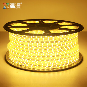 温漫led5050灯带3014贴片高亮灯条 全铜防水 吊顶暗槽光带 5050-60珠经典款 全铜导板 暖白