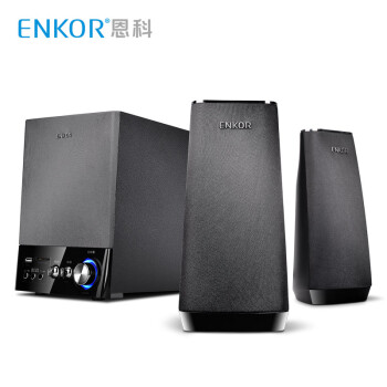 恩科（ENKOR）E900B HIFI木质2.1蓝牙插卡多媒体音响低音炮音箱 黑色
