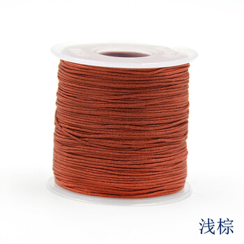 
                                                                                迈利达 台湾72#尼龙蒲公英佛珠线绳 珠宝线 手工DIY手绳编织线0.8mm 浅棕一卷                