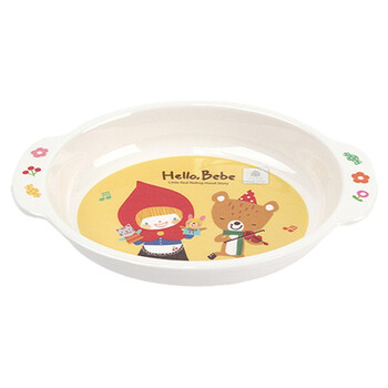 乐扣乐扣 Hello Bebe 可爱卡通儿童餐具双耳小盘 餐盘 LBB454 黄色