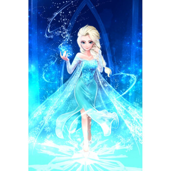 儿童1000片木质拼图动漫礼物冰雪奇缘冰雪女王安娜艾莎 1000片木质