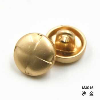 迈利达 金属电镀纽扣 高脚手缝钮扣 衬衣哑光白色金色黑色纽扣扣子 MJ015沙金10mm(2颗)