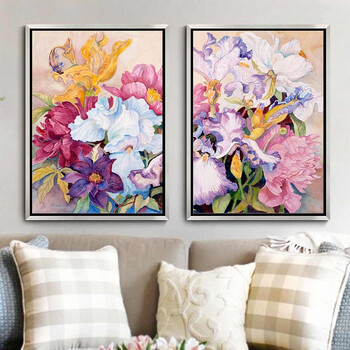 墙蛙wallwa 繁花集餐厅挂画卧室画现代简约客厅装饰画三联沙发背景墙画