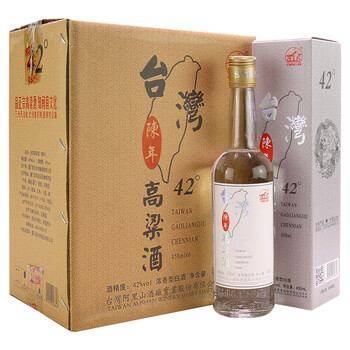 台湾阿里山高粱酒粮食白酒陈年42度浓香型450ml6瓶整箱装