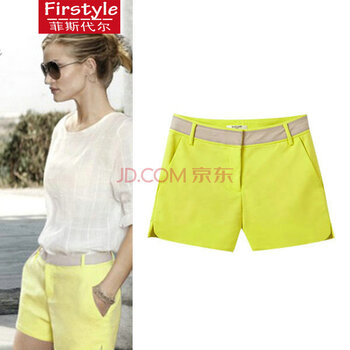 菲斯代尔2014欧美女装系带<em>短裤</em> 夏季新款<em>时尚</em>