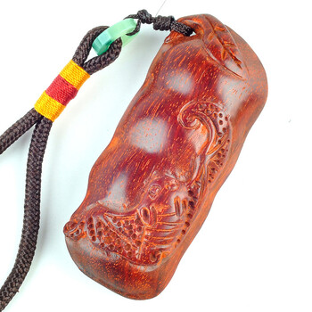 和卉堂 印度小叶紫檀手把件 四季豆蝙蝠 寓意 四