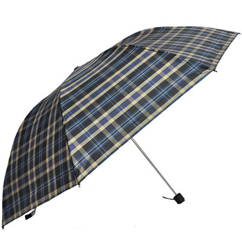 
                                        【京东超市】天堂伞（防晒值UPF50+）黑胶色织格三折晴雨伞31022E T595格                