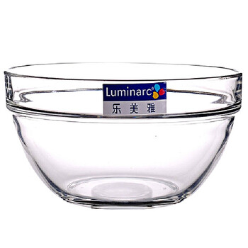
                                        乐美雅（Luminarc）全钢化玻璃沙拉碗套装 可叠料理碗5件套装  微波炉可用J3502                