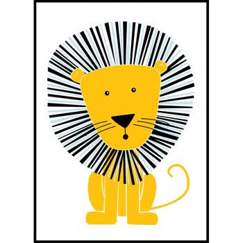 尚心堂北欧风可爱沙发背景墙装饰画客厅挂画卧室房卡通动物壁画 4 50*