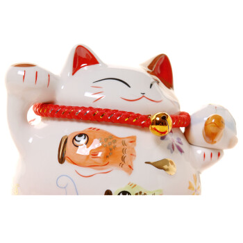 
                                        招财猫摆件 中号陶瓷存钱罐储蓄罐 店铺开业办公室家居创意礼品节庆饰品                 