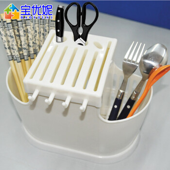 
                                                            宝优妮 创意实用筷笼筷子筒 多功能刀架 厨房餐具收纳架置物架 DQ1207                