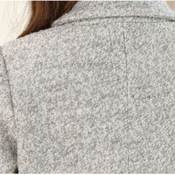 BEDZ 2015秋冬新款毛呢外套妮子大衣女大码厚双排扣 紫色 XXL