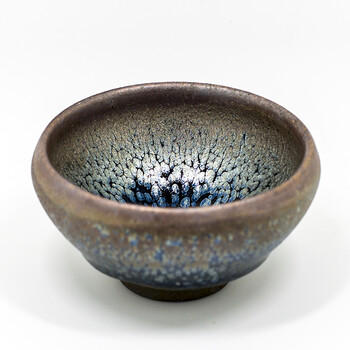 
                                        茶为媒 茶具茶杯 油滴天目建盏茶盏黑釉陶瓷鹧鸪斑铁胎建阳窑品茗杯主人杯                