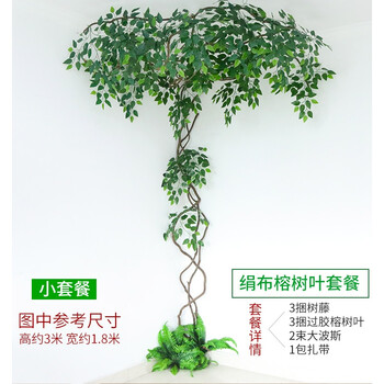 艾帛利(aiboully) 仿真树叶假树枫叶树枝装饰树藤条绿叶植物客厅竹子图片