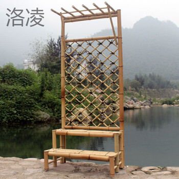大号多层原竹白竹多肉花架落地置物网格竹制手工阳台田园吊篮花台
