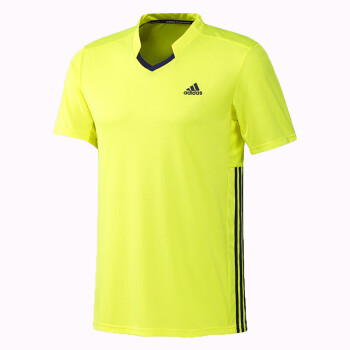 阿迪达斯（Adidas）阿迪达斯Adidas羽毛球服 男女款休闲训练上衣 短袖T恤 男款S90085荧光黄 XL