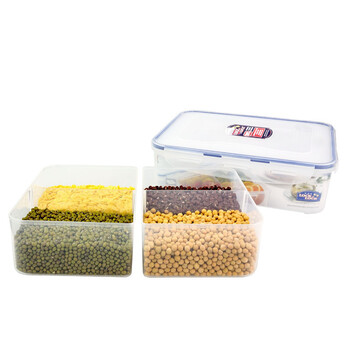 
                                        乐扣乐扣保鲜四分隔 大分格塑料食品密封盒储物盒3.9L HPL834C                