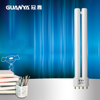 冠雅4500K色温自然光三基色专业护眼节能台灯灯管灯泡18W-H四针