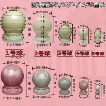 欧式构件水泥制品球圆球模具阳台圆球摆件塑钢罗马柱模具