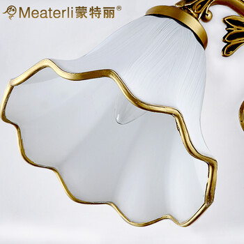 蒙特丽 客厅走廊过道床头壁灯 99350-B  欧式复古锌/铝合金灯具(B) 1头 配送led灯泡(E27黄光3W)