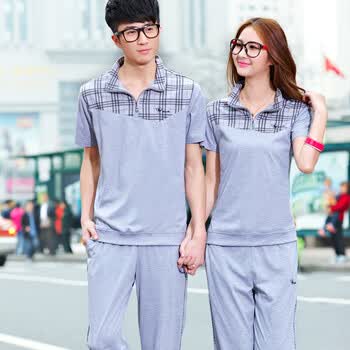 618夏装特惠夏季新款情侣运动<em>套装</em>男士<em>半袖套</em>