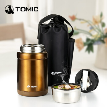 tomic特美刻焖烧壶杯焖烧神器不锈钢保温杯保温壶饭盒保温桶500ML 咖啡色