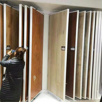 木地板展架强化地板展示架瓷砖展柜复合板翻页柜涂料石材样品展架