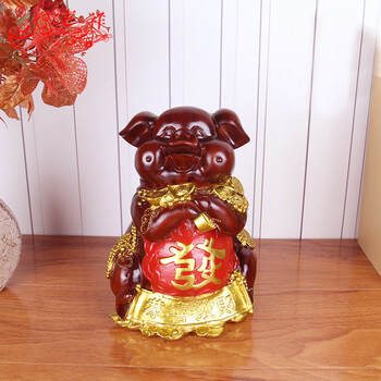 
                                                                                悦吉祥 储钱罐电视柜摆件大号储蓄罐猪存钱罐儿童生日礼物创意卧室装饰品工艺品摆设 208情侣猪一对                