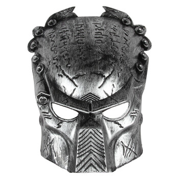 仕彩 珍藏版cosplay电影主题面具 异形大战铁血战士面具 塑料独狼银色