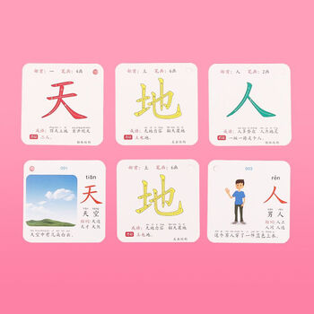 有图识字卡片 幼儿童启蒙教育认字卡片早教卡 看图识字一年级上册 300