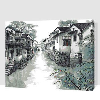 佳彩天颜 diy数字油画 客厅卧室风景画手绘大幅装饰画
