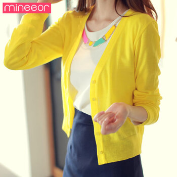 2014夏装新款mineeor百搭防晒衣韩版<em>女款</em>针织