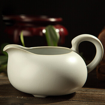 
                                        东道 汝窑 汝窑茶具公道杯 茶海 茶漏茶具配件功夫茶具 喜乐茶海 天青                