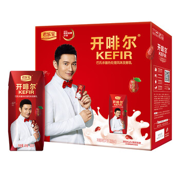 君乐宝 开啡尔酸奶(红枣味) 1*12*200g 礼盒装