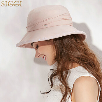 Siggi帽子女遮阳帽夏天女士韩版潮绣花防晒太