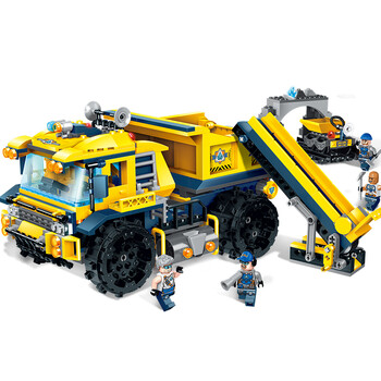 玩具 男女孩儿童益智拼插组装模型兼容乐高城市小人仔 泰坦工程车2411